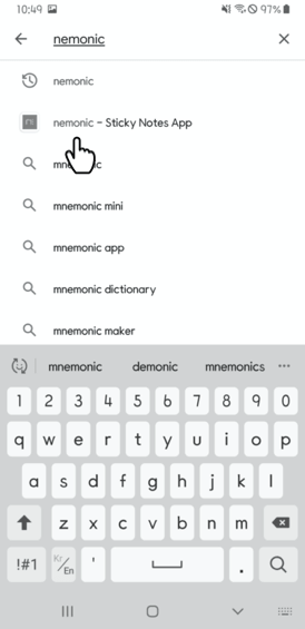 Android-Nemonic-App-install