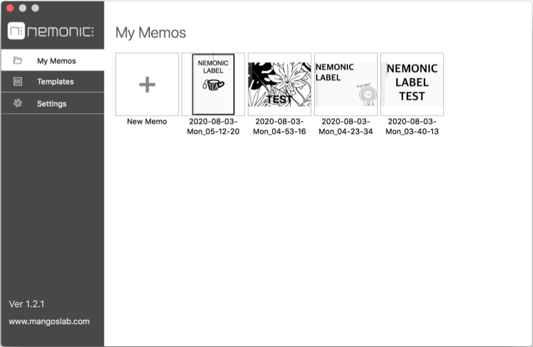 You can view memos saved from the My Memos window.
