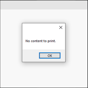 If unable to print with a message as below, reinstall the driver as follows